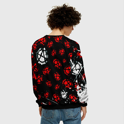 Мужской свитшот Monster energy anarhy / 3D-Черный – фото 4