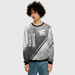 Свитшот мужской Tokyo Ghoul - grey gradient вертикально, цвет: 3D-черный — фото 2