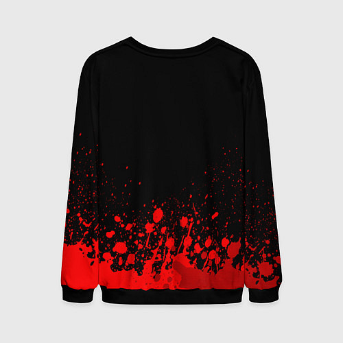 Мужской свитшот Metallica - red gradient посередине / 3D-Черный – фото 2