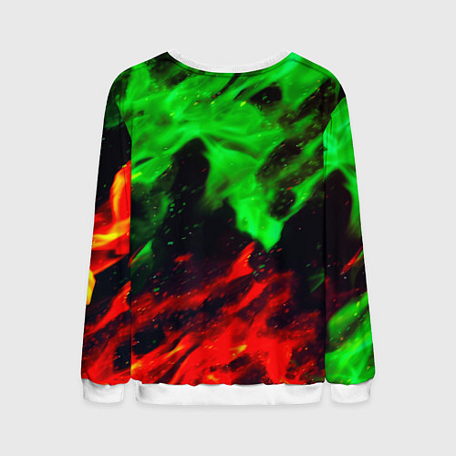 Мужской свитшот Monster energy огонь лого / 3D-Белый – фото 2