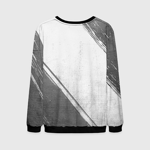 Мужской свитшот Bullet For My Valentine - white gradient вертикаль / 3D-Черный – фото 2