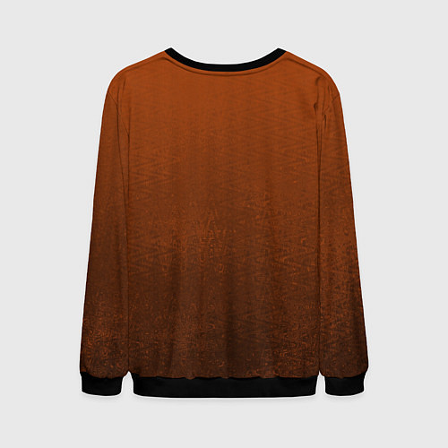 Мужской свитшот Красно-коричневый текстурированный градиент / 3D-Черный – фото 2