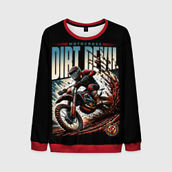 Свитшот мужской Motocross - dirt devil, цвет: 3D-красный