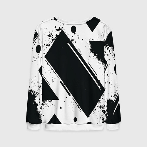 Мужской свитшот Color black white / 3D-Белый – фото 2
