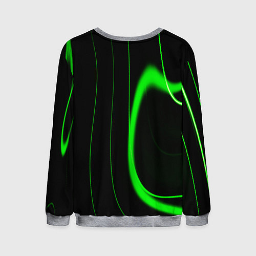 Мужской свитшот Color green light green black / 3D-Меланж – фото 2