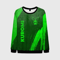 Мужской свитшот Kuromi - green gradient вертикально