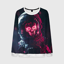 Мужской свитшот Красный череп в скафандре космонавта