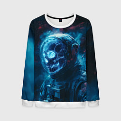 Свитшот мужской Скелет американского космонавта, цвет: 3D-белый