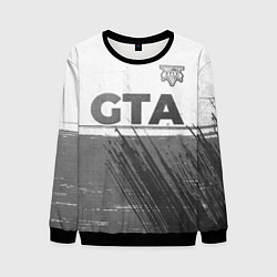 Свитшот мужской GTA - white gradient посередине, цвет: 3D-черный