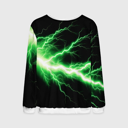 Мужской свитшот Lightning green / 3D-Белый – фото 2