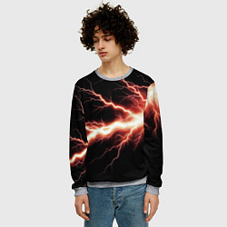 Свитшот мужской Lightning red, цвет: 3D-меланж — фото 2