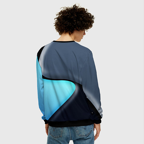 Мужской свитшот Разноцветный / 3D-Черный – фото 4