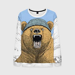 Мужской свитшот Злой орущий медведь