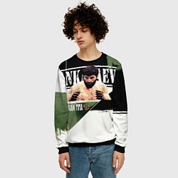 Свитшот мужской Магомед Анкалаев боец ММА, цвет: 3D-черный — фото 2