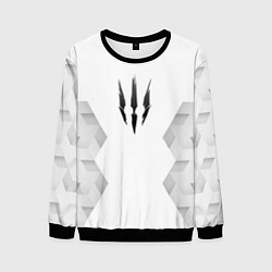 Свитшот мужской The Witcher white poly, цвет: 3D-черный