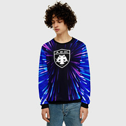 Свитшот мужской AEK Athens neon energy, цвет: 3D-черный — фото 2