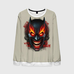 Свитшот мужской Огенный Бэтмент, цвет: 3D-белый