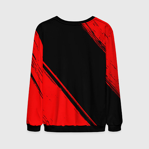 Мужской свитшот Kuromi - red gradient вертикально / 3D-Черный – фото 2