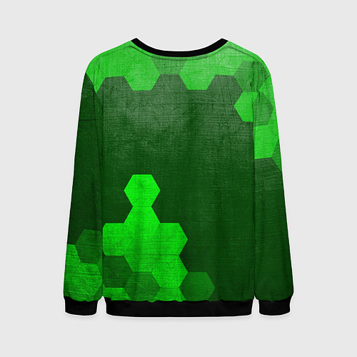 Мужской свитшот ARC Raiders - green gradient вертикально / 3D-Черный – фото 2