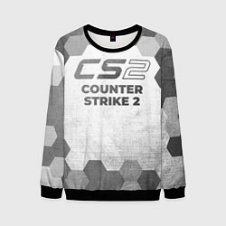 Свитшот мужской Counter Strike 2 - white gradient, цвет: 3D-черный