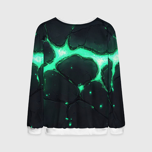 Мужской свитшот Россия надпись и герб / 3D-Белый – фото 2