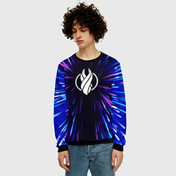 Свитшот мужской Dead Space neon energy, цвет: 3D-черный — фото 2