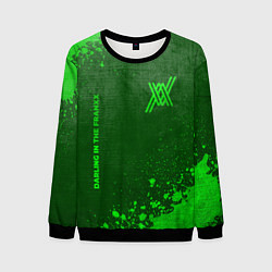 Мужской свитшот Darling in the FranXX - green gradient вертикально