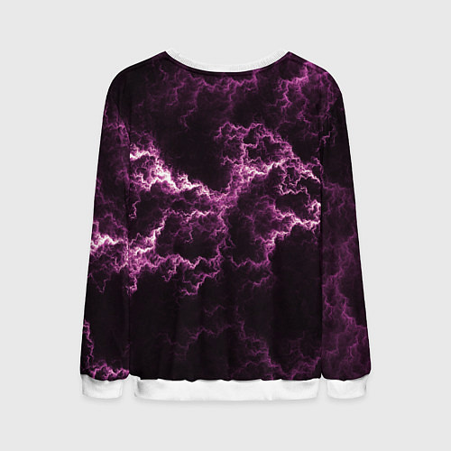 Мужской свитшот Lightning pink glow / 3D-Белый – фото 2