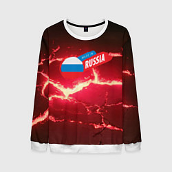 Свитшот мужской Russia красные плиты, цвет: 3D-белый