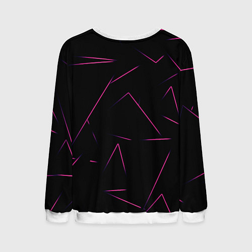 Мужской свитшот Color pink line / 3D-Белый – фото 2
