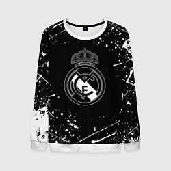 Свитшот мужской Real Madrid белые краски, цвет: 3D-белый