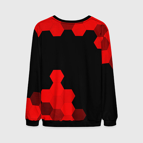 Мужской свитшот JAC - red gradient вертикально / 3D-Черный – фото 2