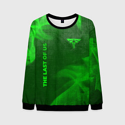 Свитшот мужской The Last Of Us - green gradient вертикально, цвет: 3D-черный