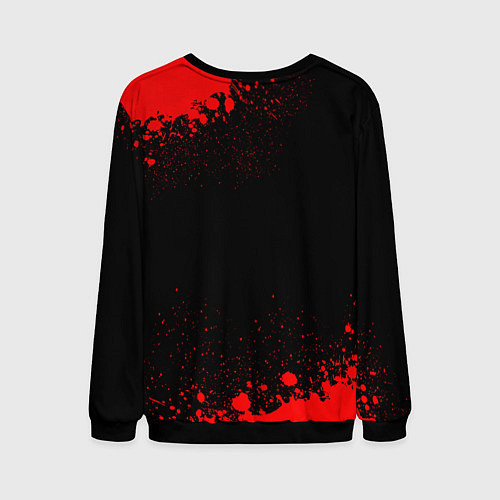 Мужской свитшот Rolling Stones - red gradient / 3D-Черный – фото 2