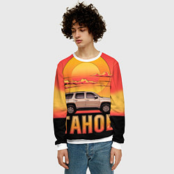 Свитшот мужской Tahoe на закате джип, цвет: 3D-белый — фото 2