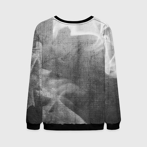 Мужской свитшот Mass Effect - grey gradient вертикально / 3D-Черный – фото 2