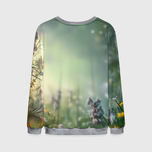 Мужской свитшот Девушка с ушками зайца / 3D-Меланж – фото 2