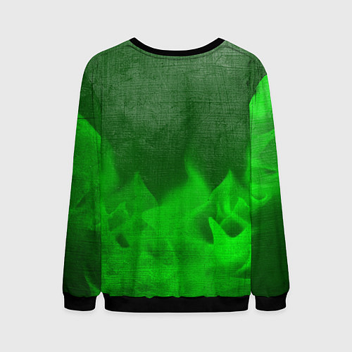 Мужской свитшот Chery - green gradient посередине / 3D-Черный – фото 2