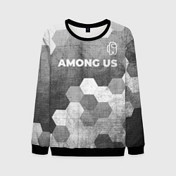 Мужской свитшот Among Us - grey gradient посередине