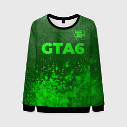Мужской свитшот GTA6 - green gradient посередине