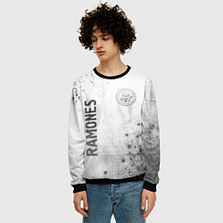 Свитшот мужской Ramones - white gradient вертикально, цвет: 3D-черный — фото 2