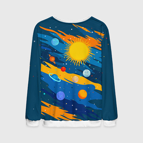 Мужской свитшот Млечный путь -наш дом / 3D-Белый – фото 2