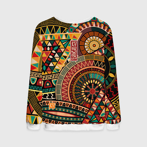 Мужской свитшот Кот самурай - Айко / 3D-Белый – фото 2