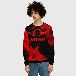 Свитшот мужской Mini - red gradient, цвет: 3D-черный — фото 2