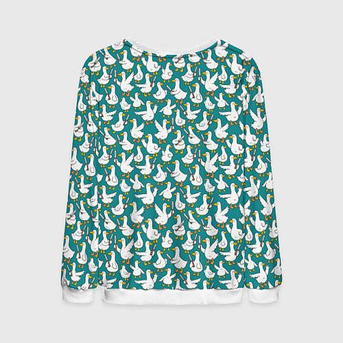 Мужской свитшот Злой гусь узор / 3D-Белый – фото 2