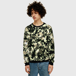 Свитшот мужской Пятнистый чёрно-бежевый, цвет: 3D-черный — фото 2