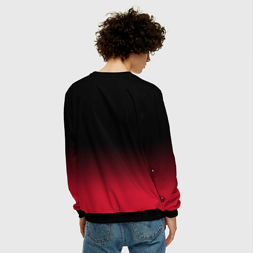 Мужской свитшот Чикаго Блэкхокс - градиент / 3D-Черный – фото 4