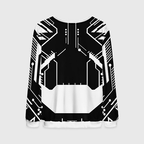 Мужской свитшот Monster energy geometry / 3D-Белый – фото 2