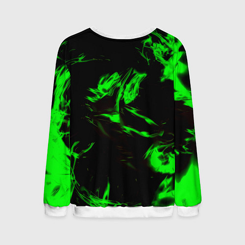 Мужской свитшот Monster energy кислотное лого огонь / 3D-Белый – фото 2