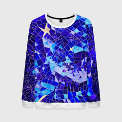 Свитшот мужской Небо-Звезды, цвет: 3D-белый